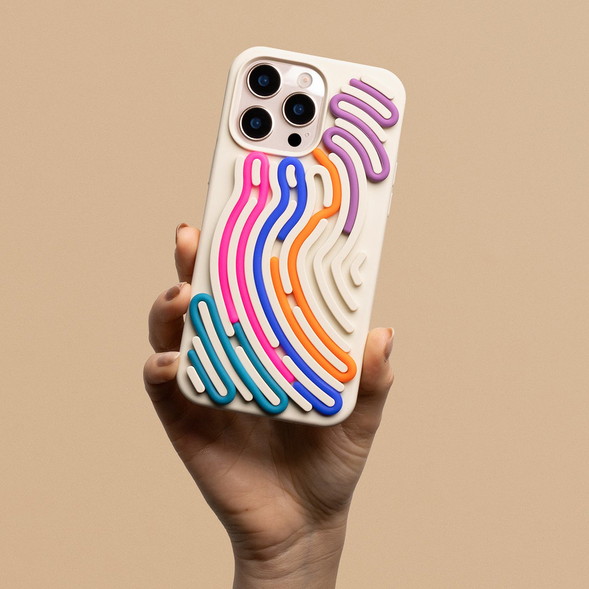 DIY Snake vāciņš iPhone 12 / 12 Pro 6,1", bēšs