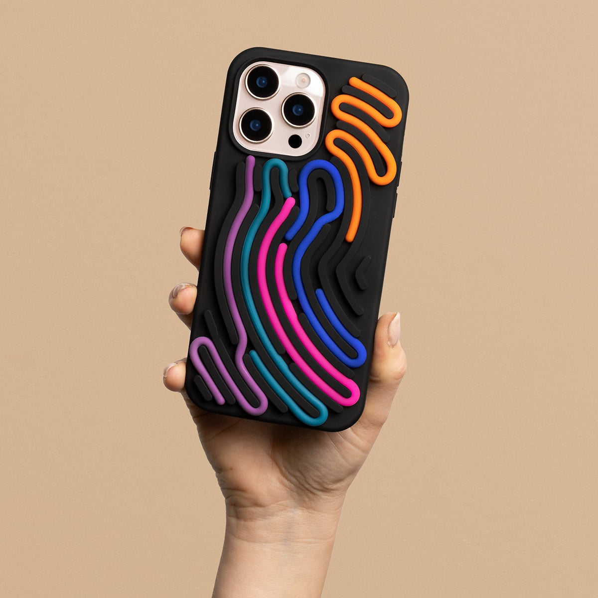 DIY Snake vāciņš iPhone 15 Pro 6,1", melns