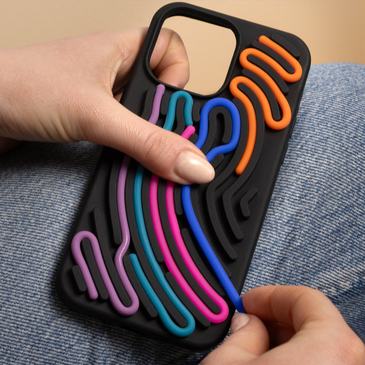 DIY Snake vāciņš iPhone 17 6,3", melns
