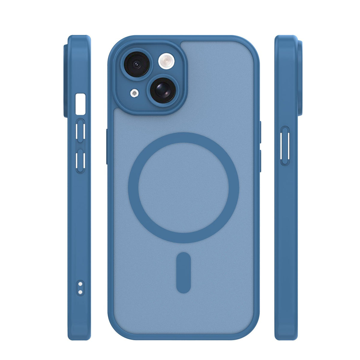 Matēts TPU vāciņš iPhone 15 6,1", tumši zils