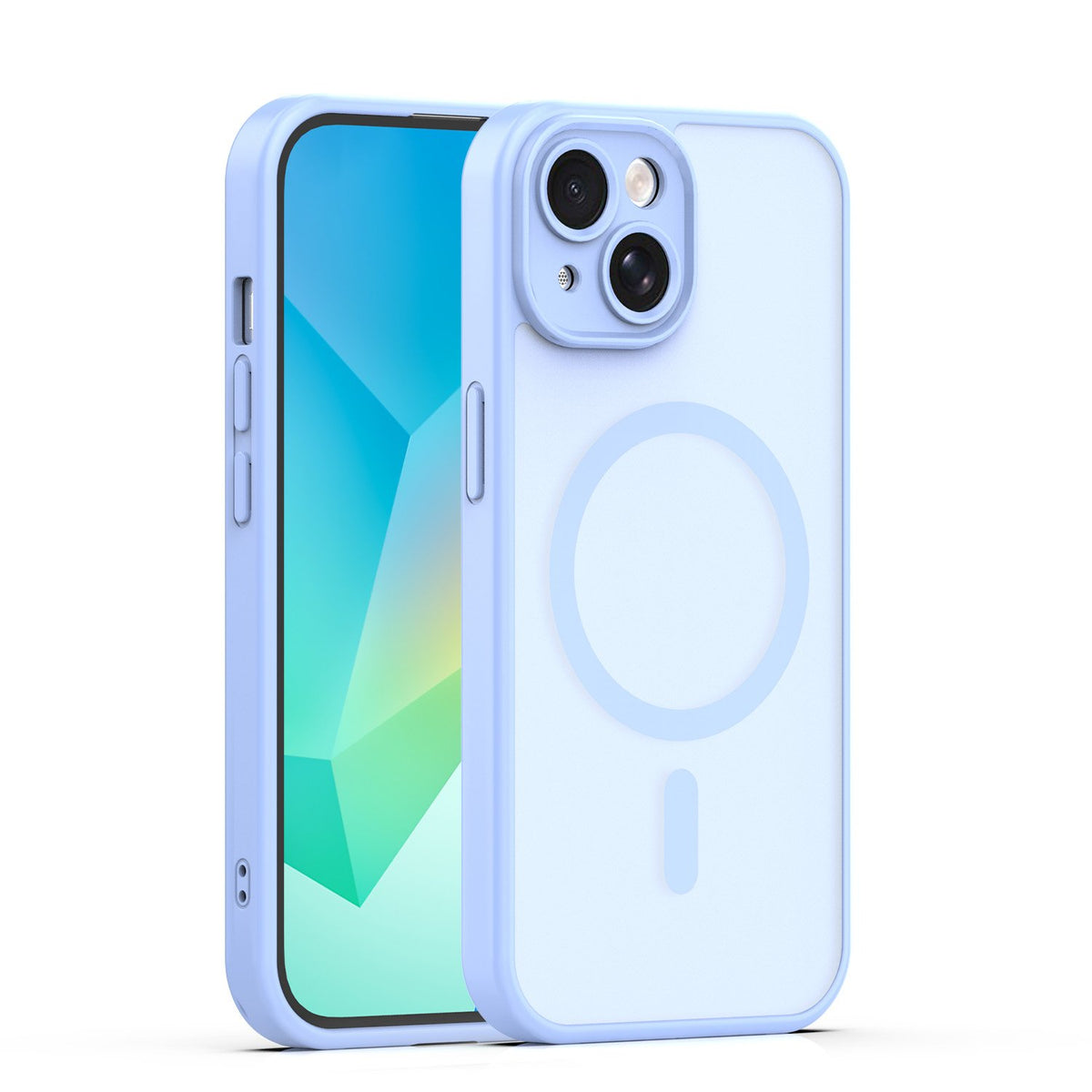 Matēts TPU vāciņš iPhone 15 6,1", gaiši zils