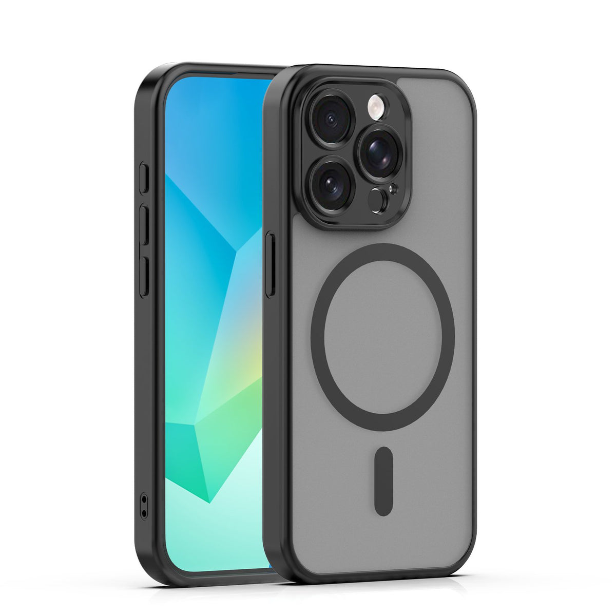 Matēts TPU vāciņš iPhone 15 Pro 6,1", melns