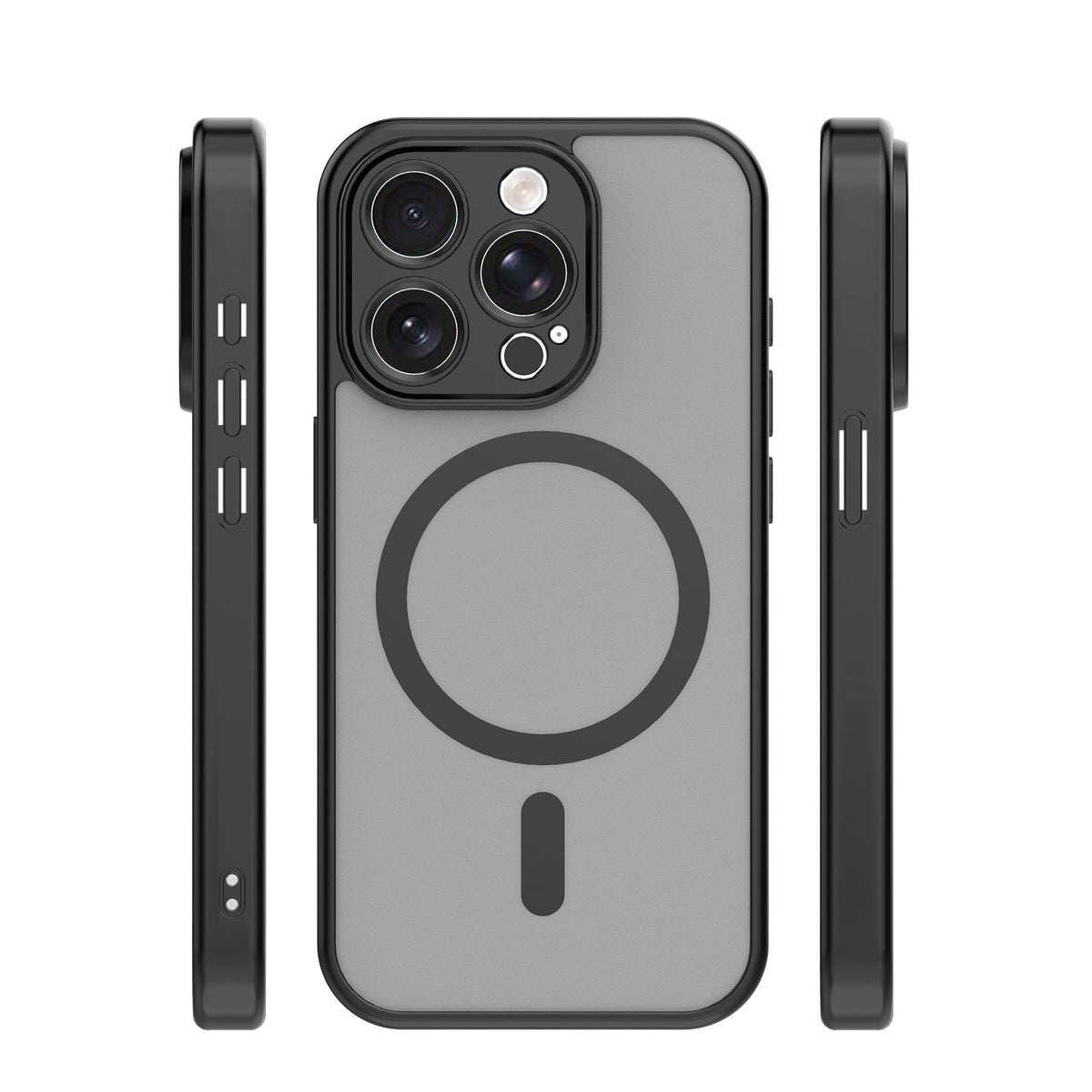 Matēts TPU vāciņš iPhone 15 Pro 6,1", melns