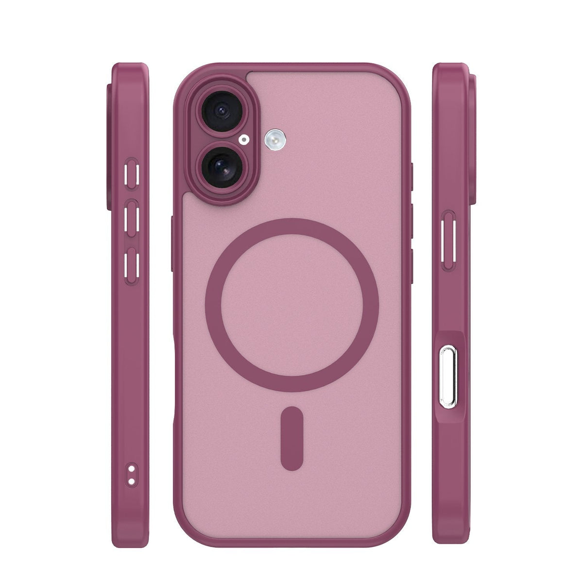 Mag Matt apvalks iPhone 17 6,3" / 18 6,3" tumši sarkanbrūns ar kameras aizsardzību