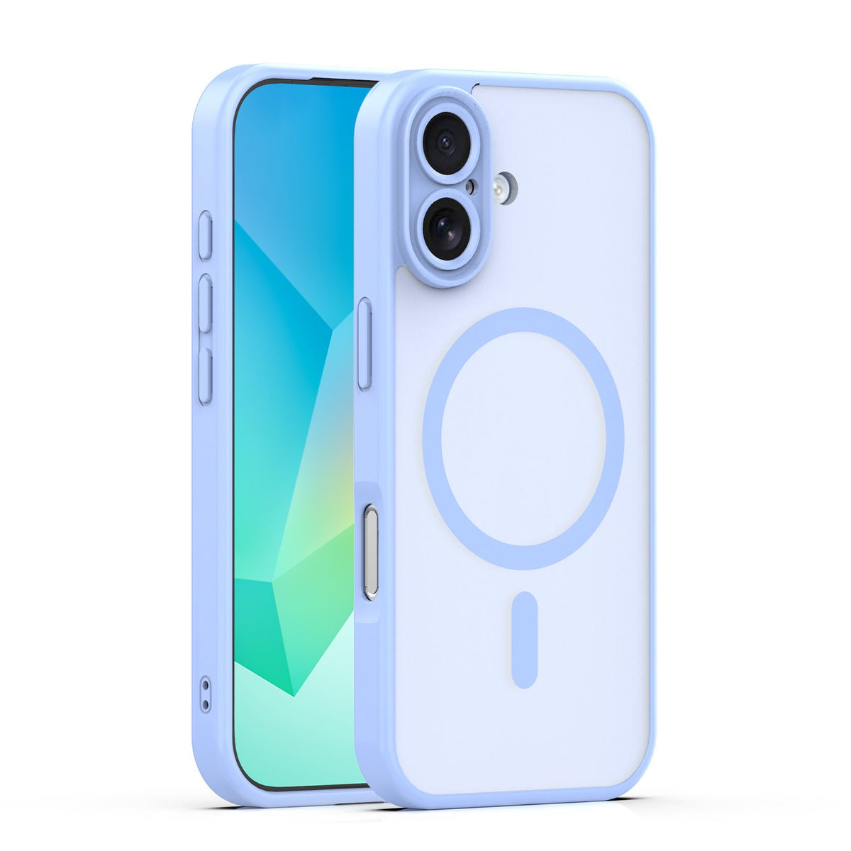 Mag Matt apvalks iPhone 17 6,3" / 18 6,3" gaiši zils ar kameras aizsardzību