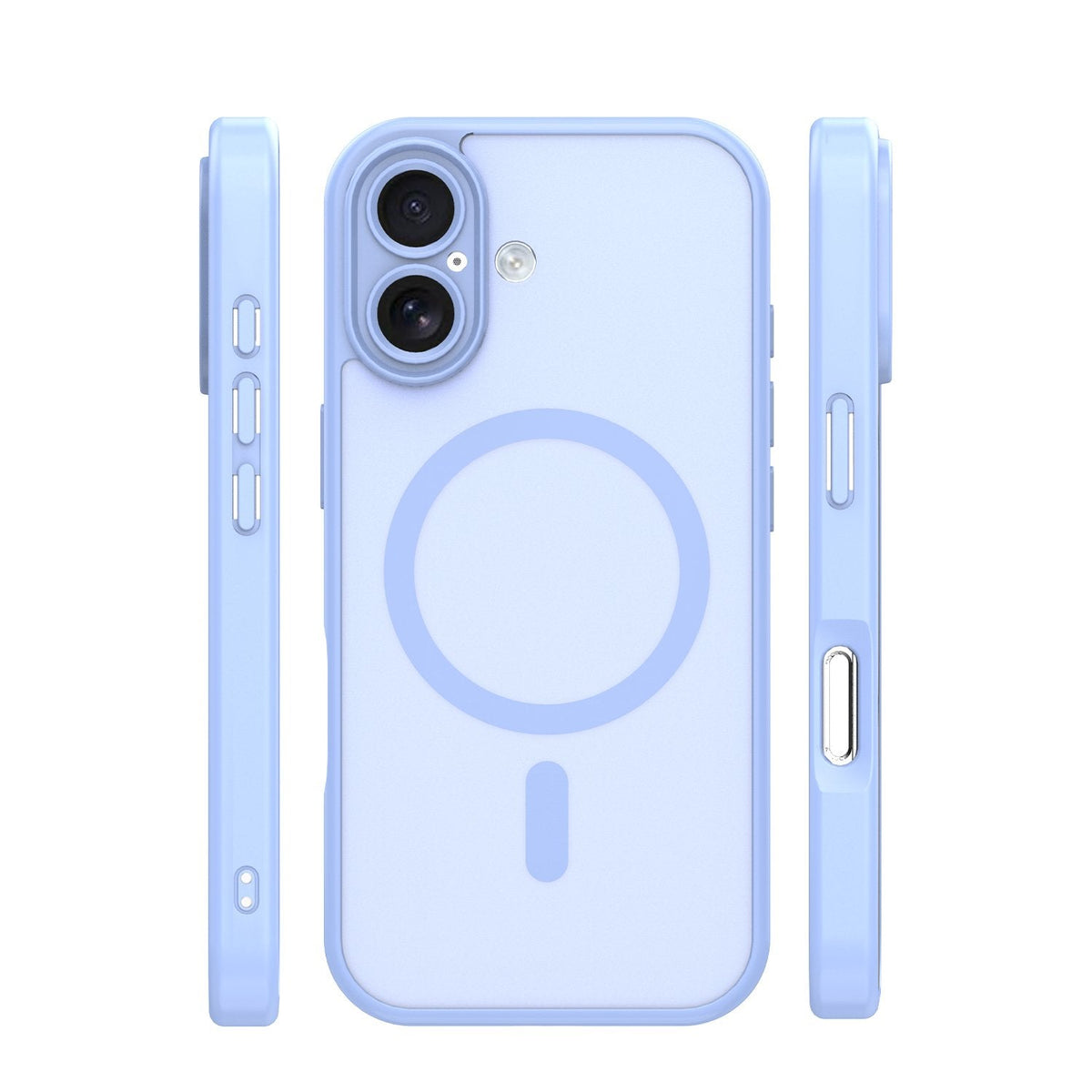 Mag Matt apvalks iPhone 17 6,3" / 18 6,3" gaiši zils ar kameras aizsardzību