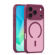 Mag Matt apvalks iPhone 17 Pro Max 6,9" / 18 Pro Max 6,9" – bordo krāsā ar kameras aizsardzību