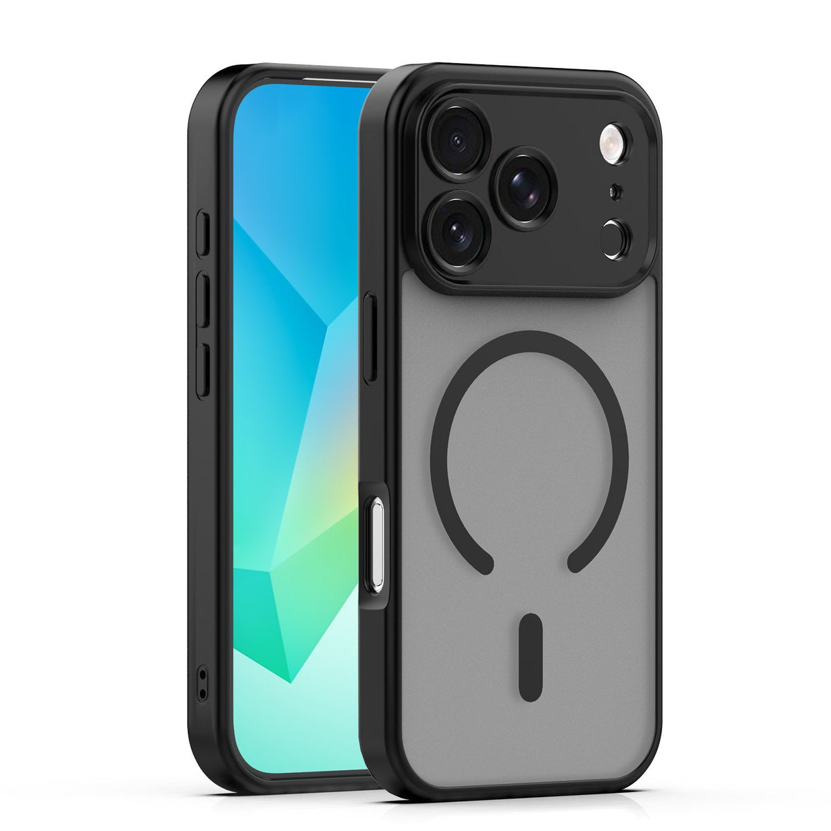 Mag Matt apvalks iPhone 17 Pro Max 6,9" / 18 Pro Max 6,9" ar melnu kameras aizsardzību