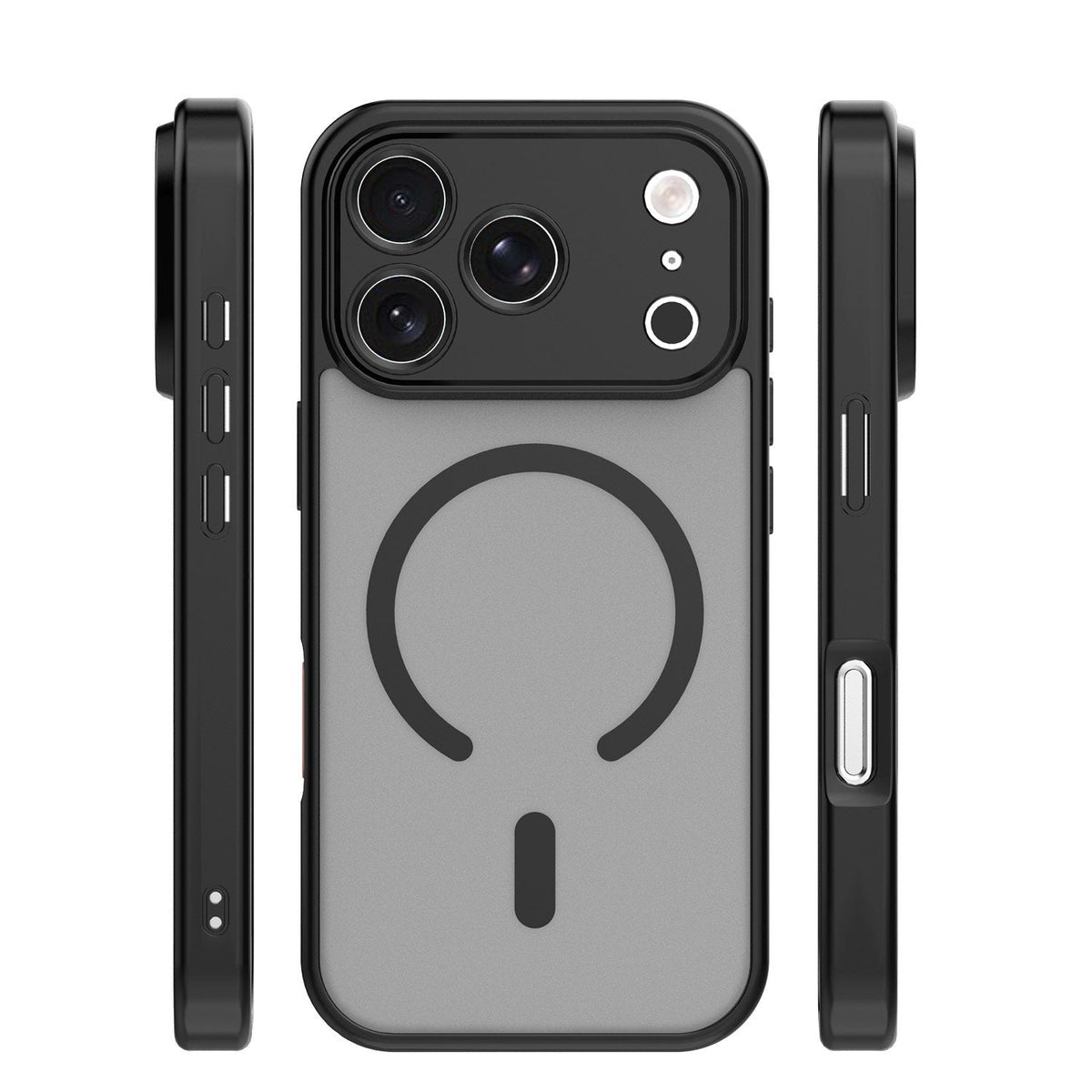 Mag Matt apvalks iPhone 17 Pro Max 6,9" / 18 Pro Max 6,9" ar melnu kameras aizsardzību