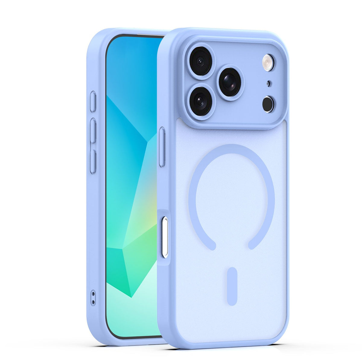 Mag Matt apvalks iPhone 17 Pro Max 6,9" / 18 Pro Max 6,9" gaiši zils ar kameras aizsardzību