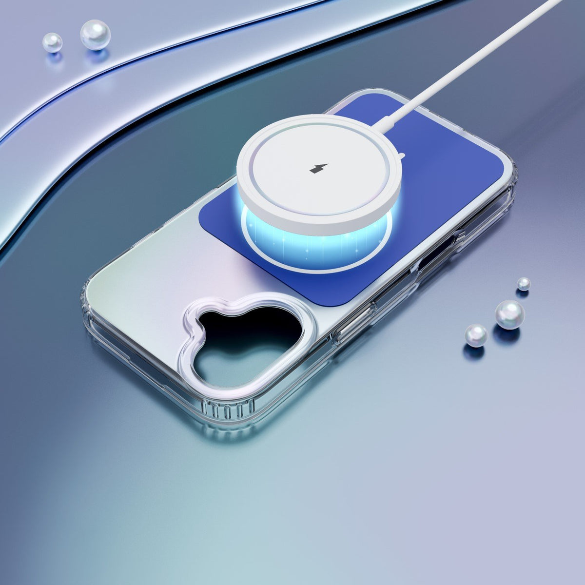 Etteri Hidden Pearl vāciņš iPhone 17 6,3", tumši zils
