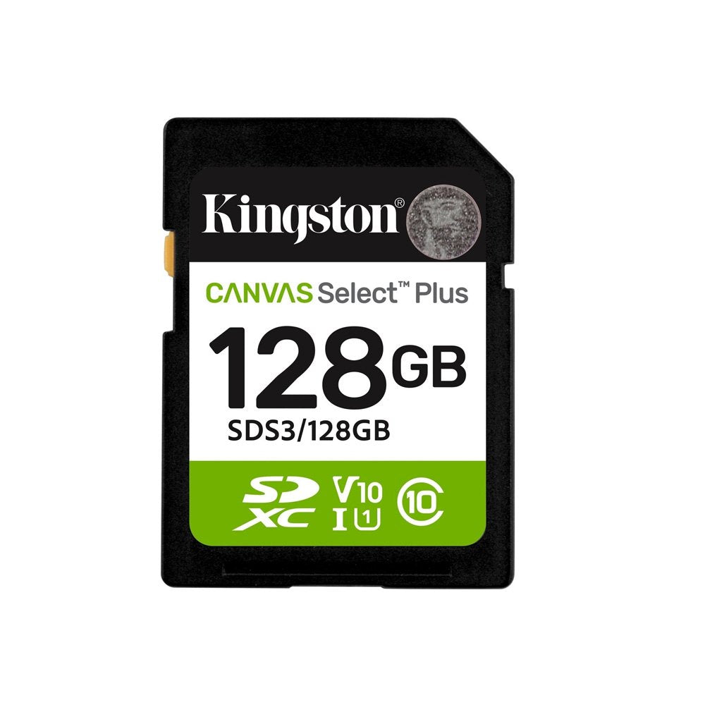 Kingston atmiņas karte 128GB SDXC Canvas Select Plus Gen3 150MB/s C10 UHS-I U1 V10
