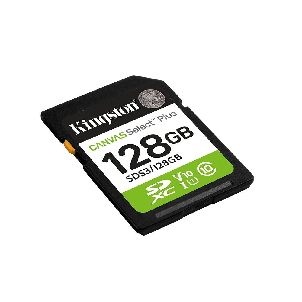 Kingston atmiņas karte 128GB SDXC Canvas Select Plus Gen3 150MB/s C10 UHS-I U1 V10