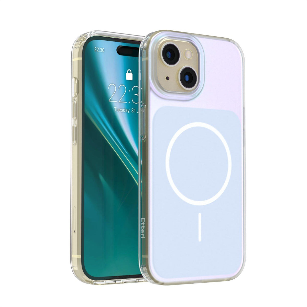 Etteri Hidden Pearl vāciņš iPhone 15 6,1", gaiši zils