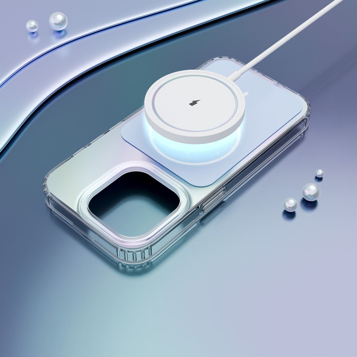 Etteri Hidden Pearl vāciņš iPhone 15 Pro 6,1", gaiši zils