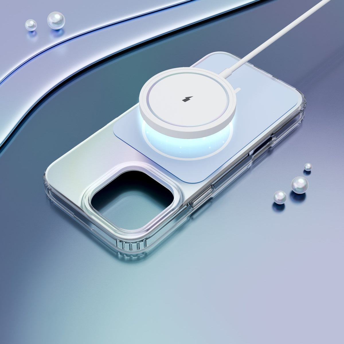 Etteri Hidden Pearl vāciņš iPhone 16 Pro Max 6,9", gaiši zils