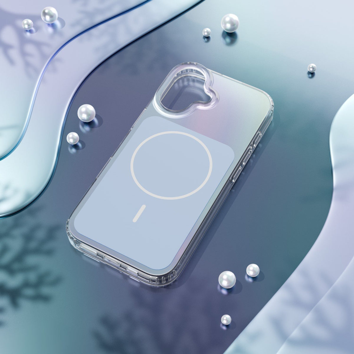 Etteri Hidden Pearl vāciņš iPhone 17 6,3", gaiši zils