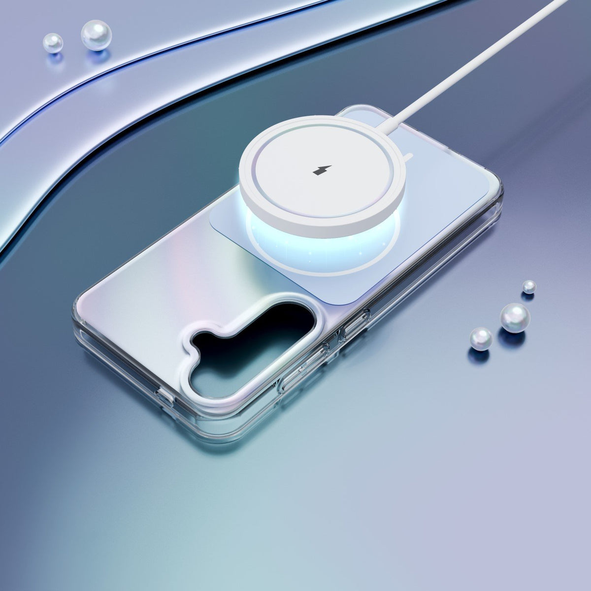 Etteri Hidden Pearl vāciņš Samsung Galaxy S25, gaiši zils