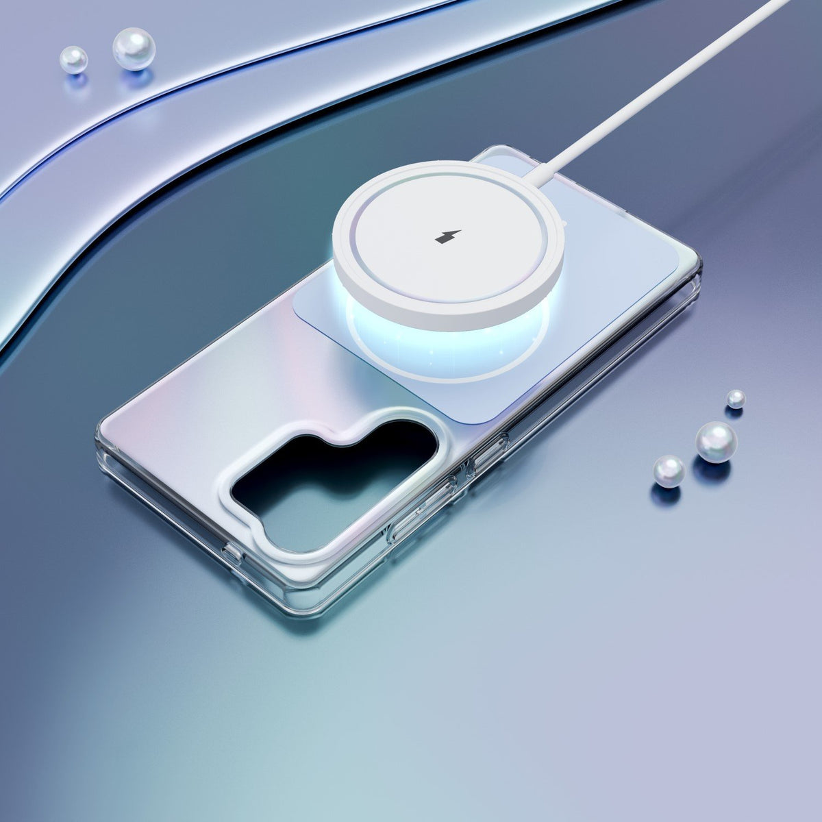 Etteri Hidden Pearl vāciņš Samsung Galaxy S25 Ultra, gaiši zils