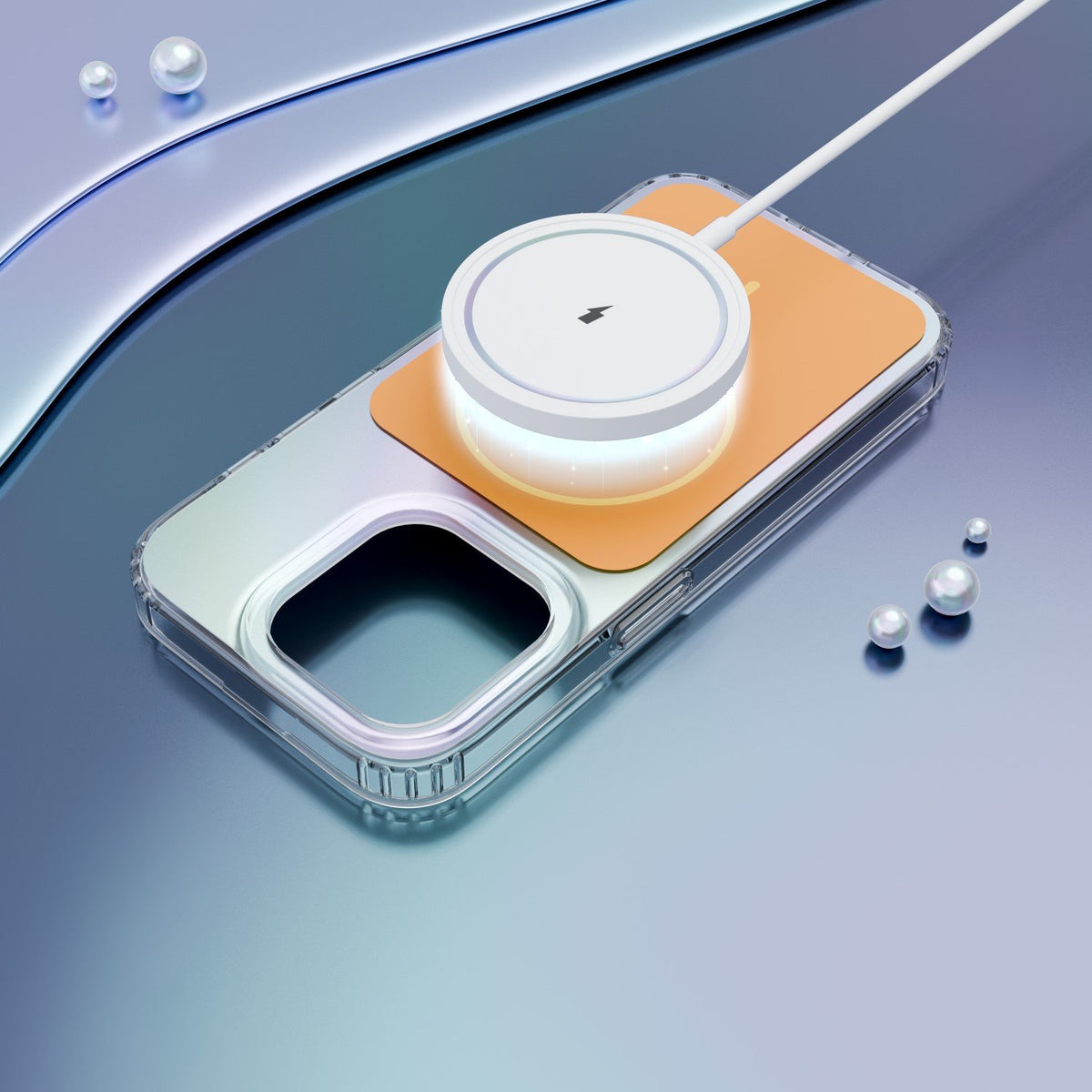 Etteri Hidden Pearl vāciņš iPhone 15 6,1", oranžs