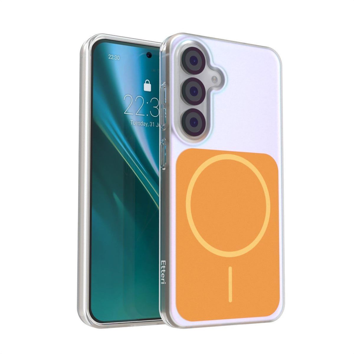 Etteri Hidden Pearl vāciņš Samsung Galaxy S25, oranžs