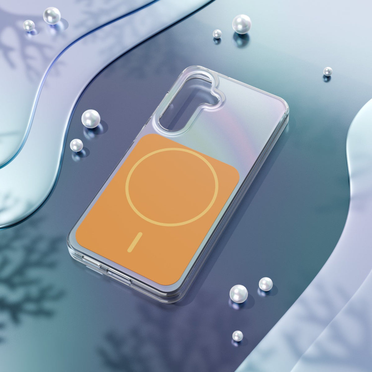 Etteri Hidden Pearl vāciņš Samsung Galaxy S25, oranžs