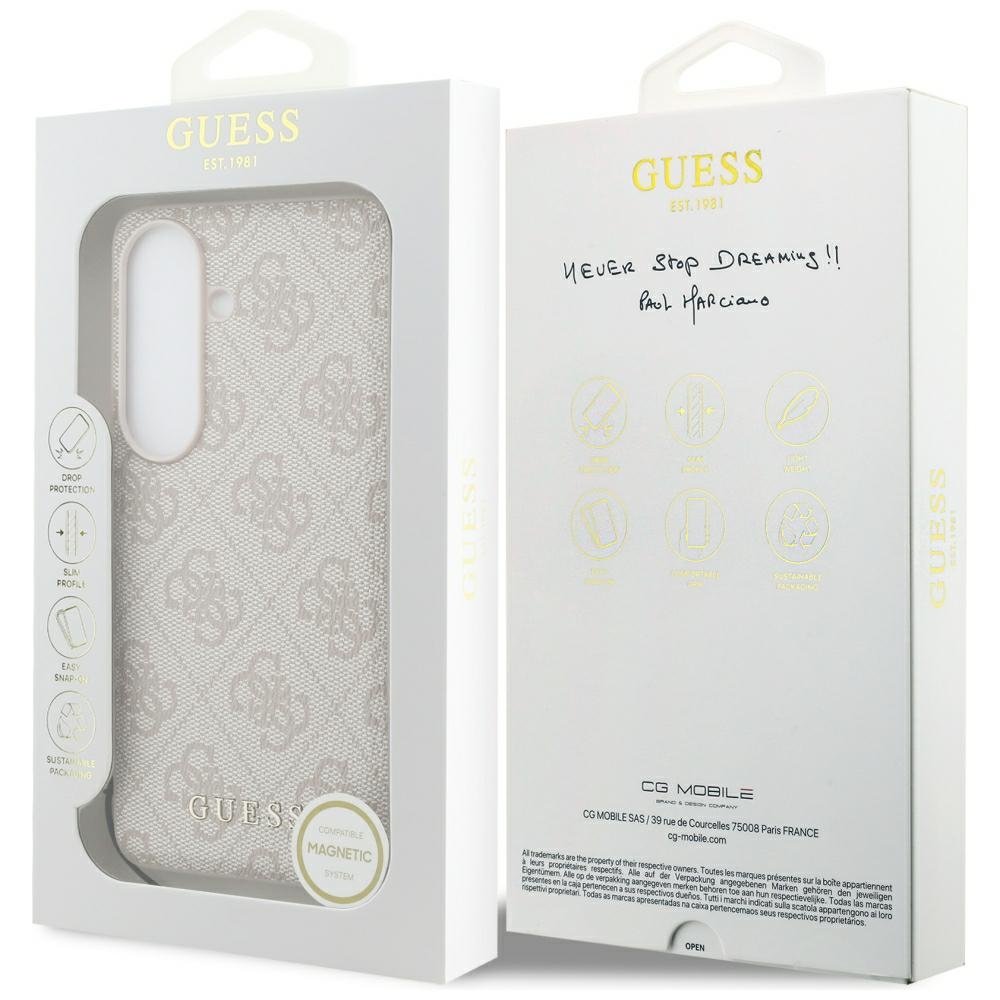 Guess MagSafe vāciņš Samsung Galaxy S26 rozā