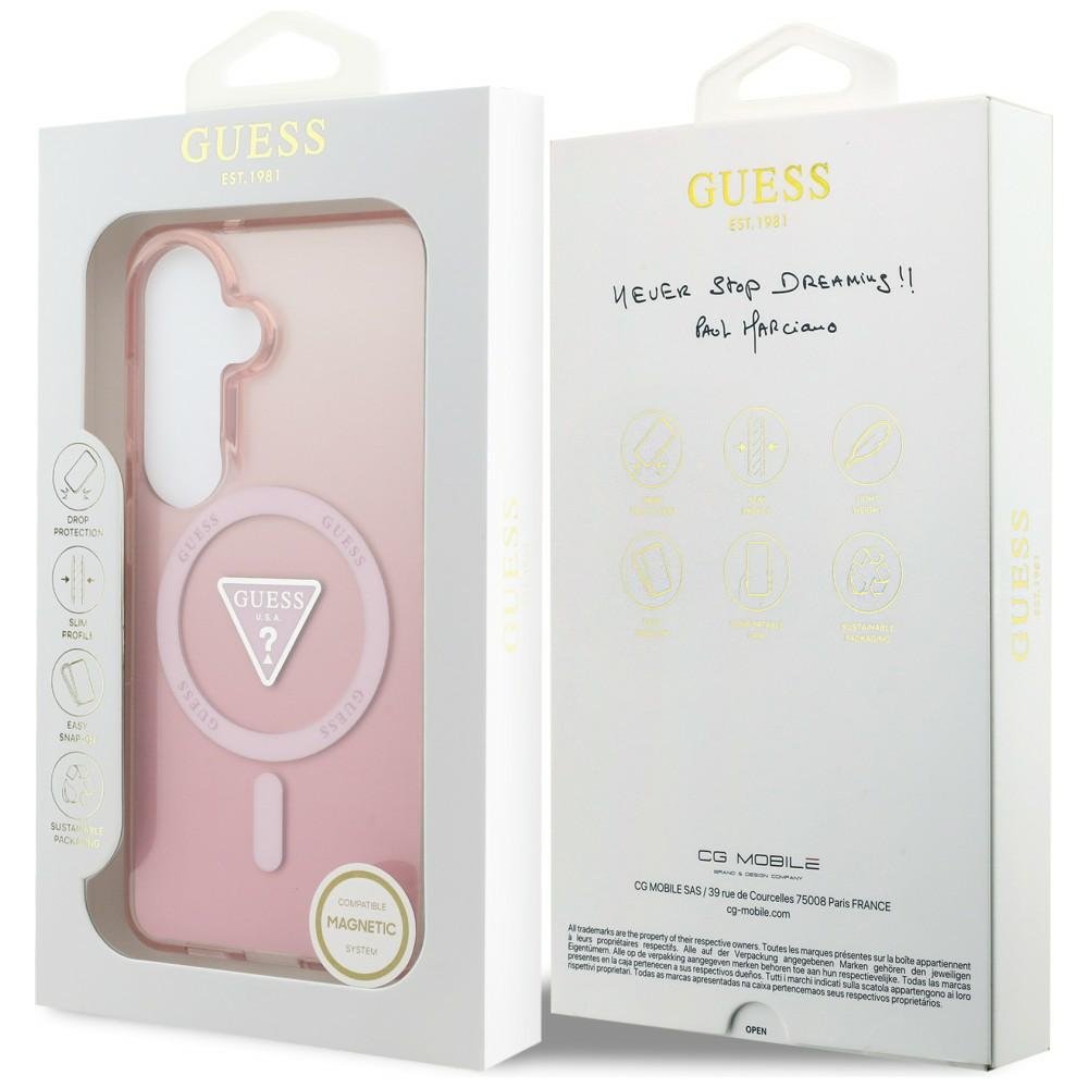 Guess MagSafe vāciņš Samsung Galaxy S26 rozā