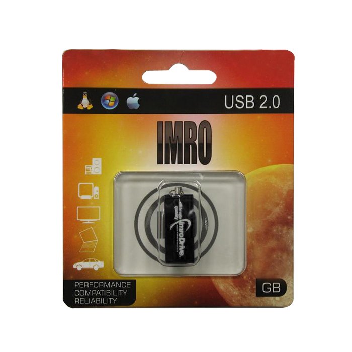 Imro USB zibatmiņa 8GB USB 2.0 Edge, melns