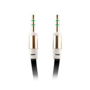Audio kabelis ligzda 3,5 mm - ligzda 3,5 mm 1,0 m melns vairumā