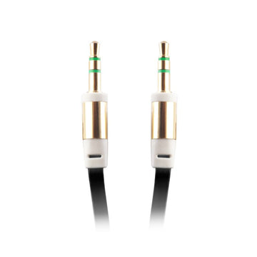 Audio kabelis ligzda 3,5 mm - ligzda 3,5 mm 1,0 m melns vairumā