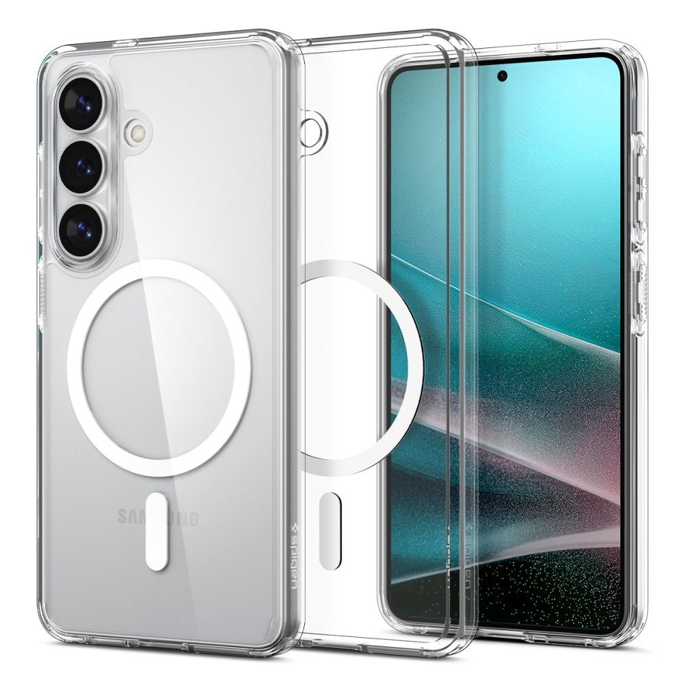 Spigen Ultra Hybrid MagSafe vāciņš Samsung Galaxy S26, caurspīdīgs/balts