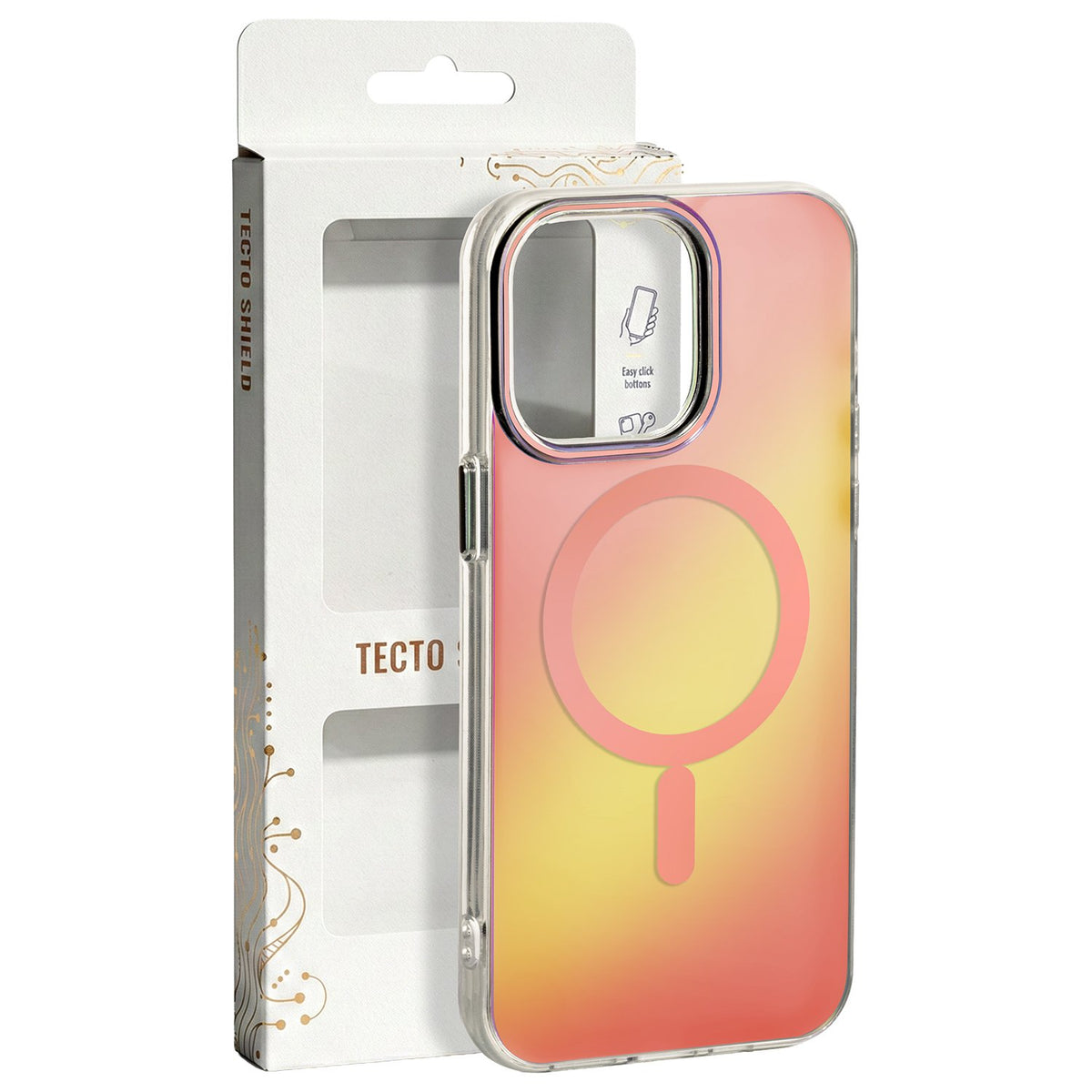 Tecto Shield Aurora apvalks iPhone 17 Pro Max 6,9" / 18 Pro Max 6,9" rozā krāsā