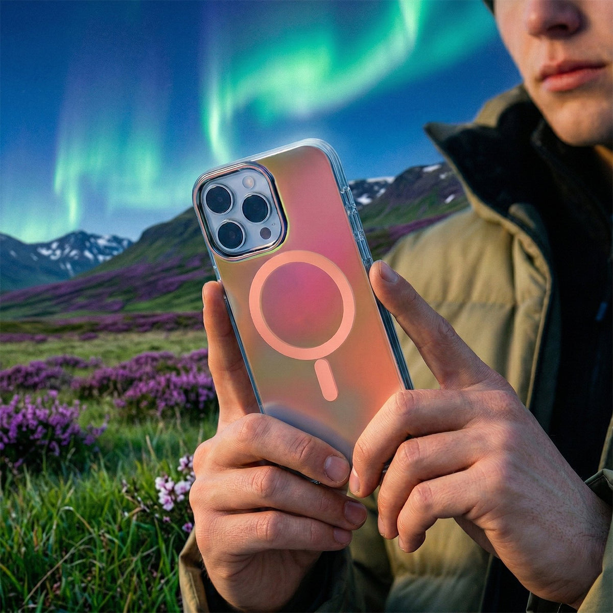 „Tecto Shield Aurora“ vāciņš iPhone 11, rozā