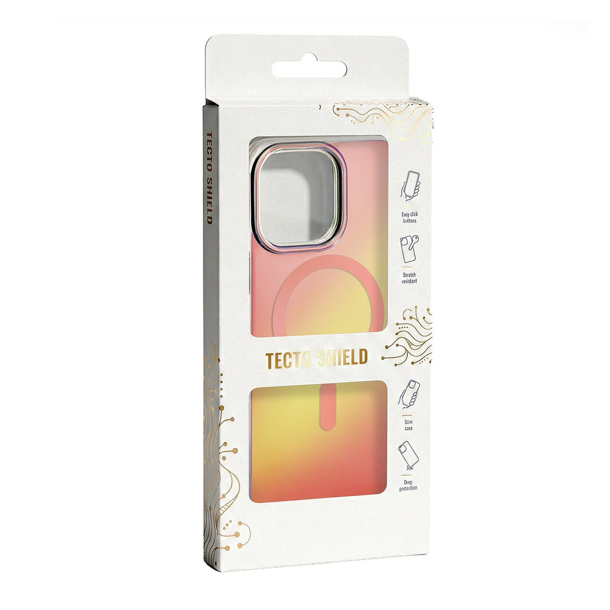 Tecto Shield Aurora apvalks iPhone 17 Pro 6,3" / 18 Pro 6,3" rozā krāsā