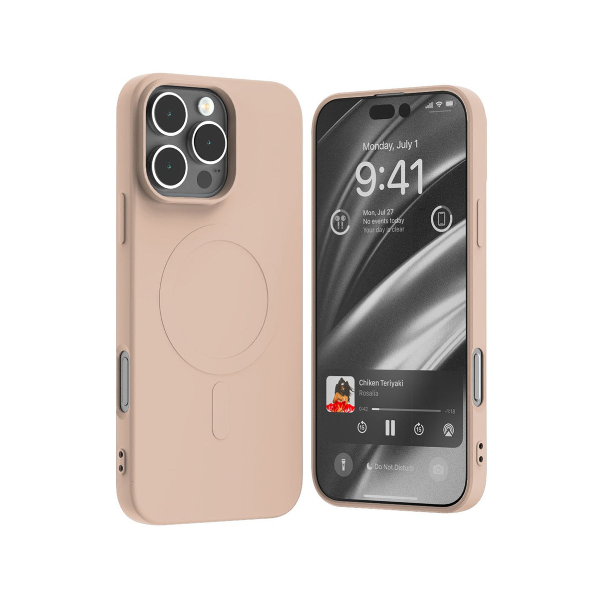 Mercury pusilikona MagSafe vāciņš iPhone 16 Pro Max (6,9) smilšrozā