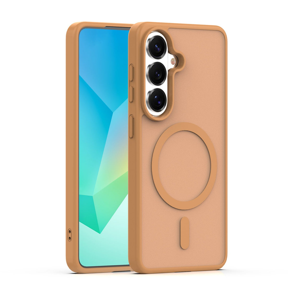 Mag Matt apvalks Samsung Galaxy A16 4G / A16 5G / A17 4G / A17 5G / A18 5G, brūns, ar lielu atveri