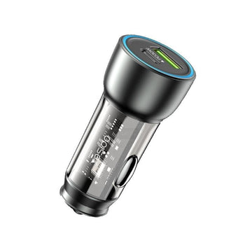 YESIDO AUTOMAŠĪNAS UZLĀDES IERĪCE Y49 PD 30 W QC3.0 18 W USB-A+C MELNA