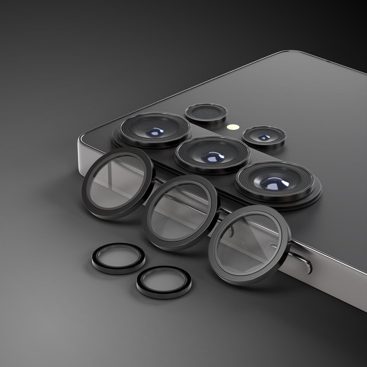 „Etteri“ kameras objektīva aizsargs „Samsung Galaxy S26 Ultra“ (melns)