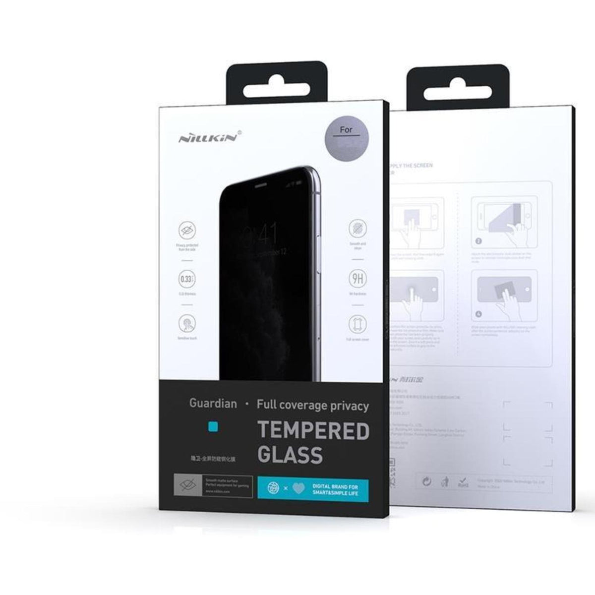 NILLKIN privātuma IPHONE 15 PLUS (6,7) MELNS