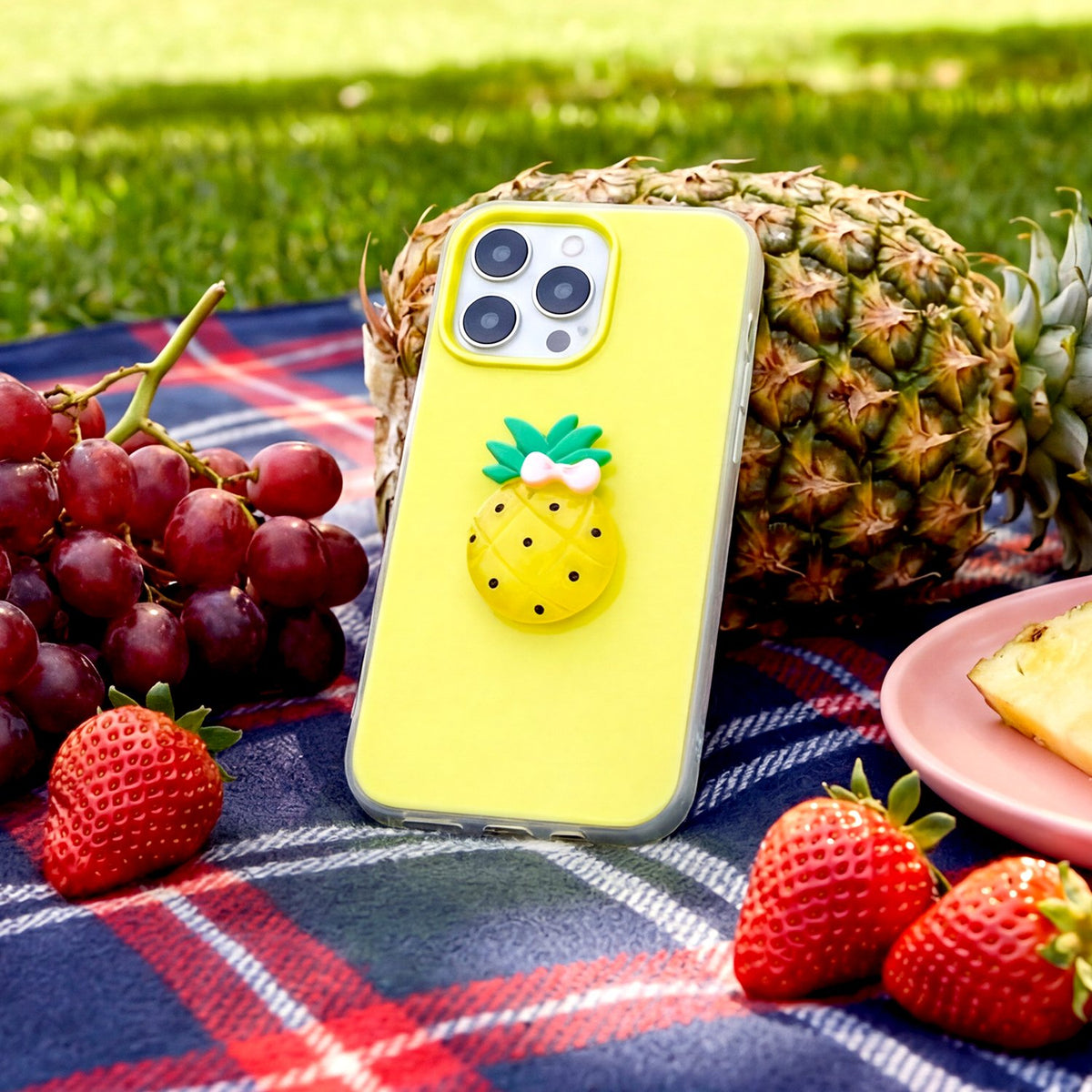 „Fruit“ 2-in-1 vāciņš iPhone 15 6,1" dzeltens