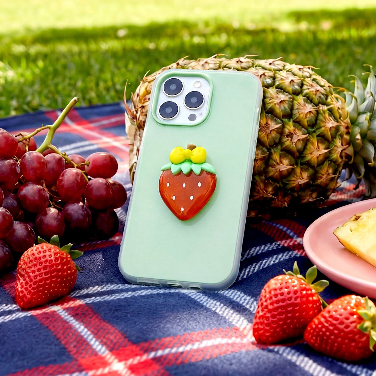 „Fruit“ 2-in-1 vāciņš iPhone 16 6,1" zaļš