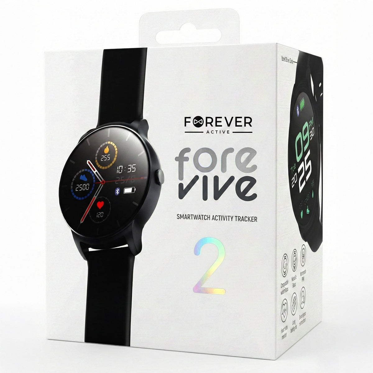 Forever Bluetooth skaļrunis smartwatch ForeVive 2 SB-330 melns ar 3W