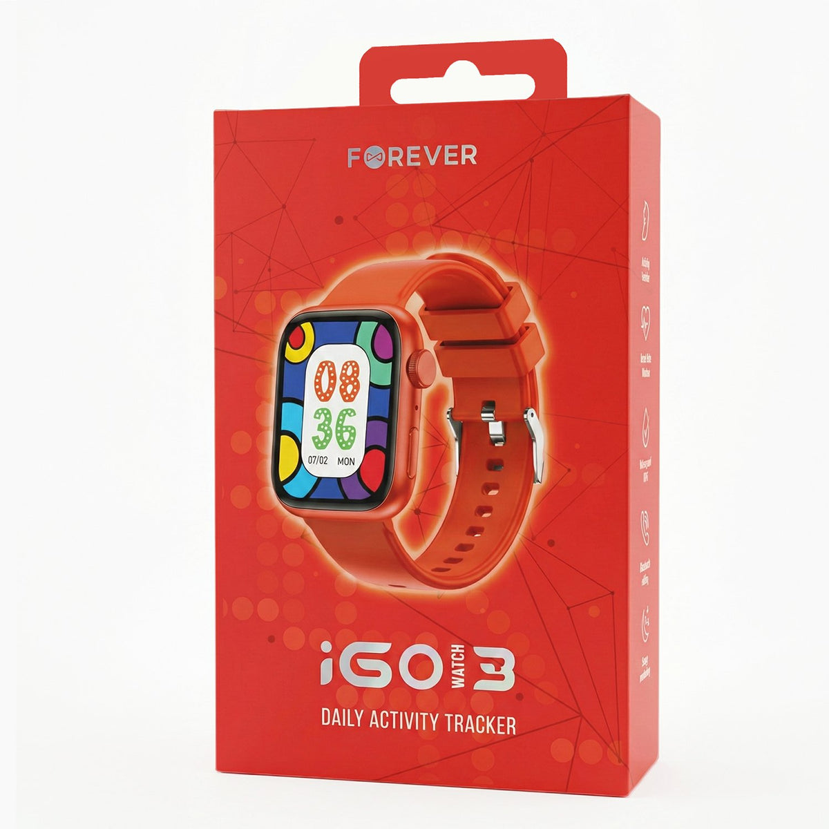Forever viedpulkstenis IGo Watch 3 JW-500, sarkans