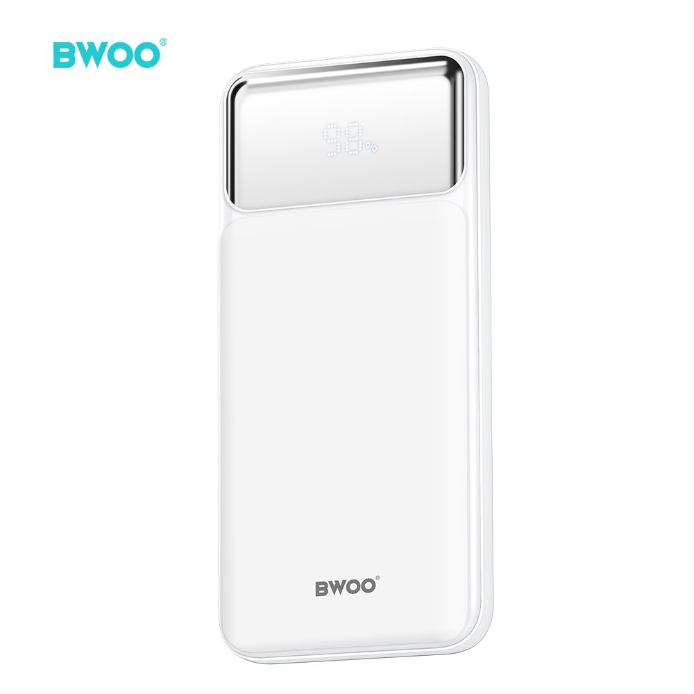 BWOO ārējā baterija Ultra thin 22,5W 10000 mAh, balta