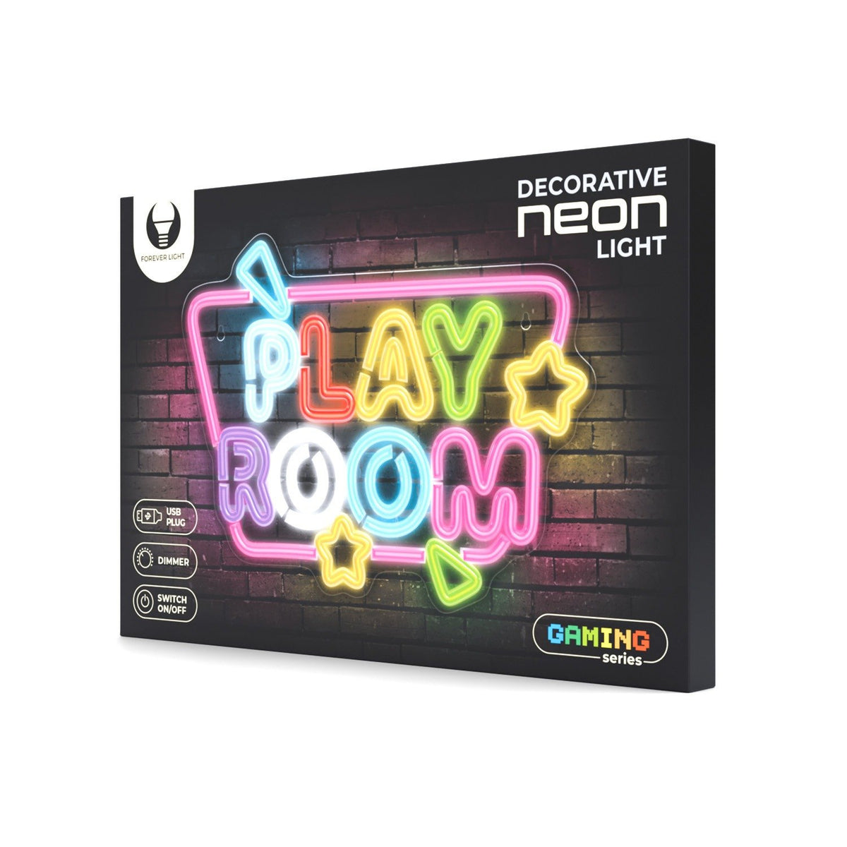 „Forever Light“ Neon PLEXI LED spēļu istaba, daudzkrāsaina, FPNE39
