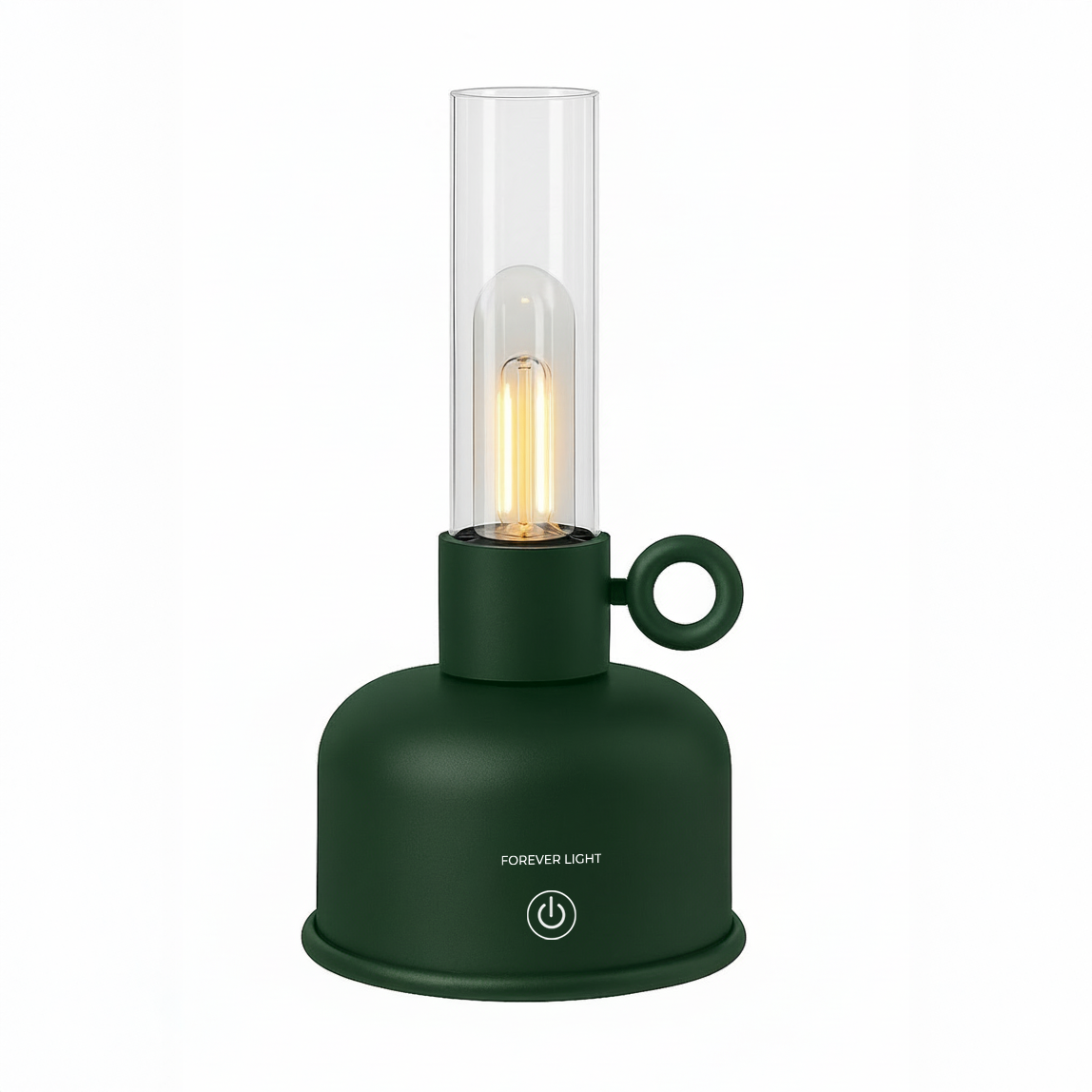 „Forever Light“ vintage stila naftas krāsas LED lampa FLR-04, pudeles zaļa
