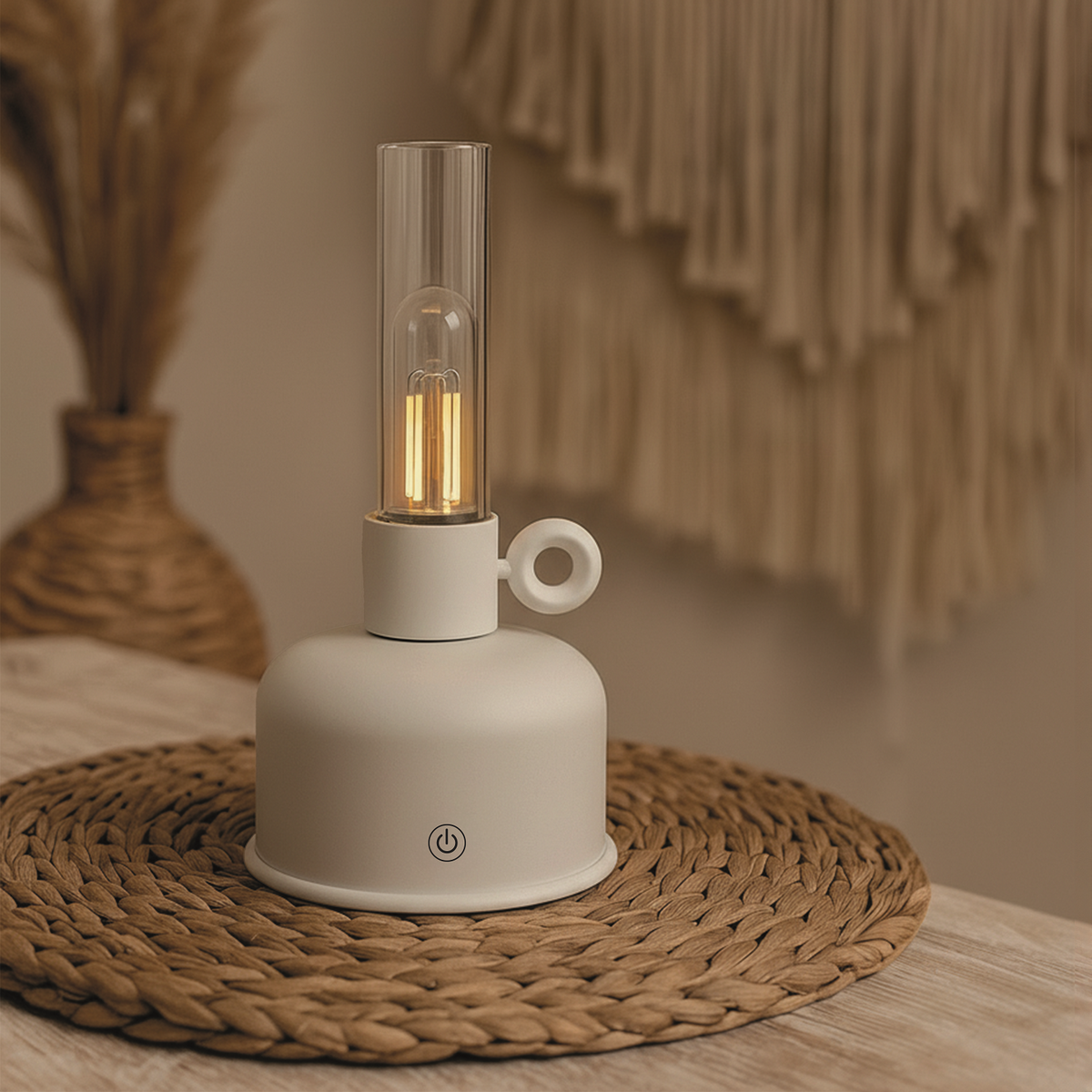 „Forever Light“ vintage stila naftas krāsas LED lampa FLR-05, gaiši smilškrāsā