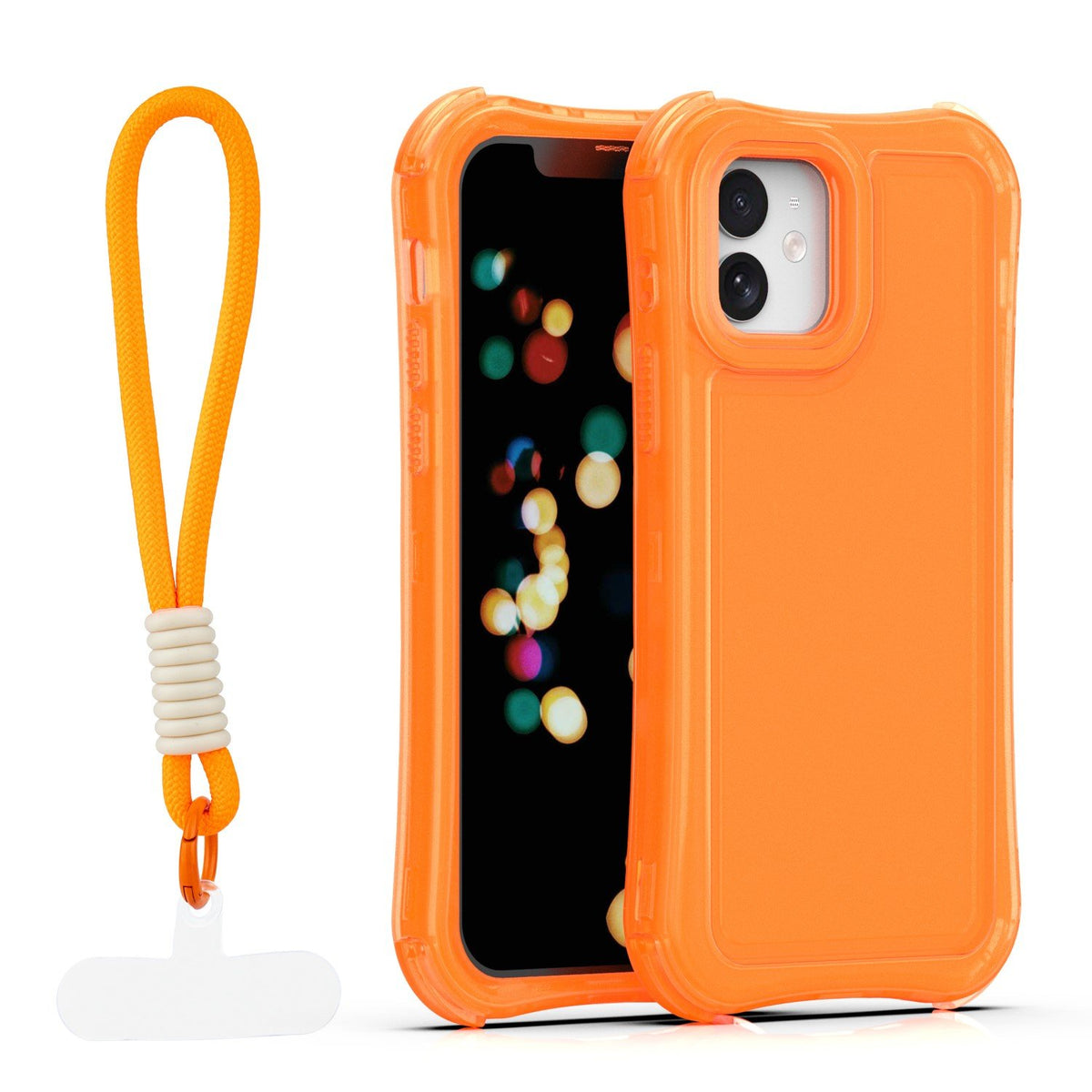 „Safepop“ vāciņš ar siksniņu iPhone 12 / 12 Pro 6,1" oranžs
