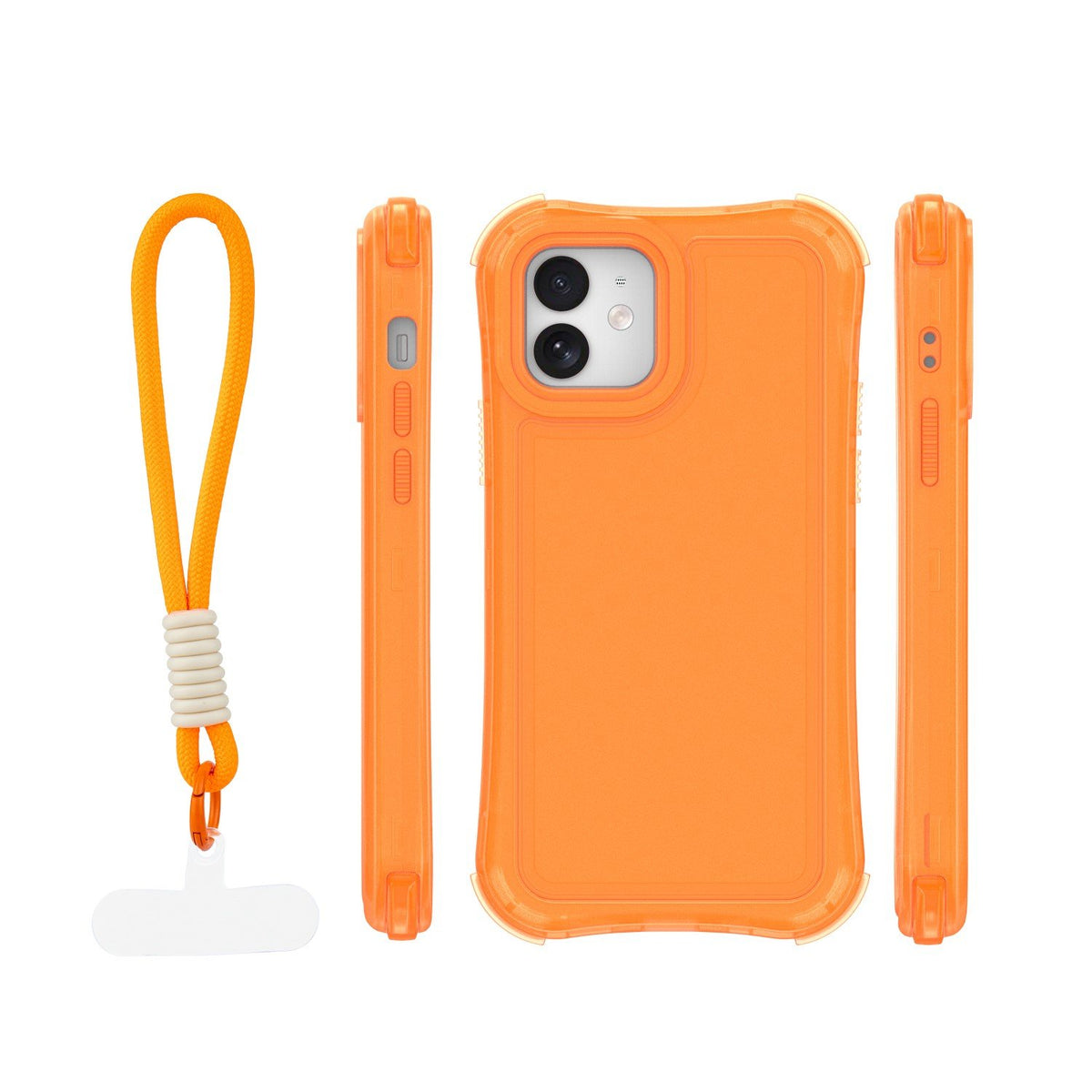„Safepop“ vāciņš ar siksniņu iPhone 12 / 12 Pro 6,1" oranžs